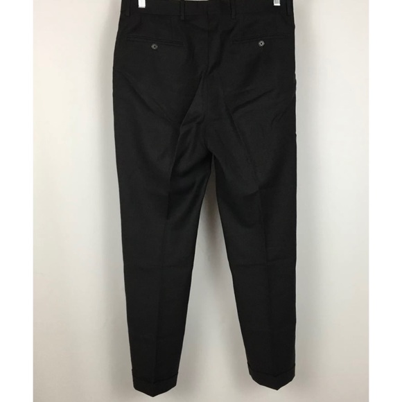 Santorelli Cuffed Pleated Charcoal Dress Pants 32 - Picture 2 of 9